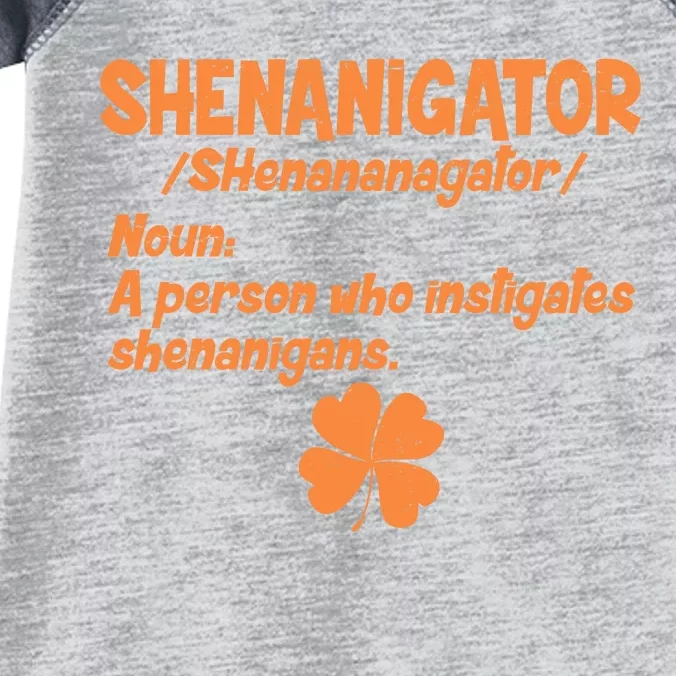 Shenanigator Definition Person Instigates Shenanigans Infant Baby Jersey Bodysuit