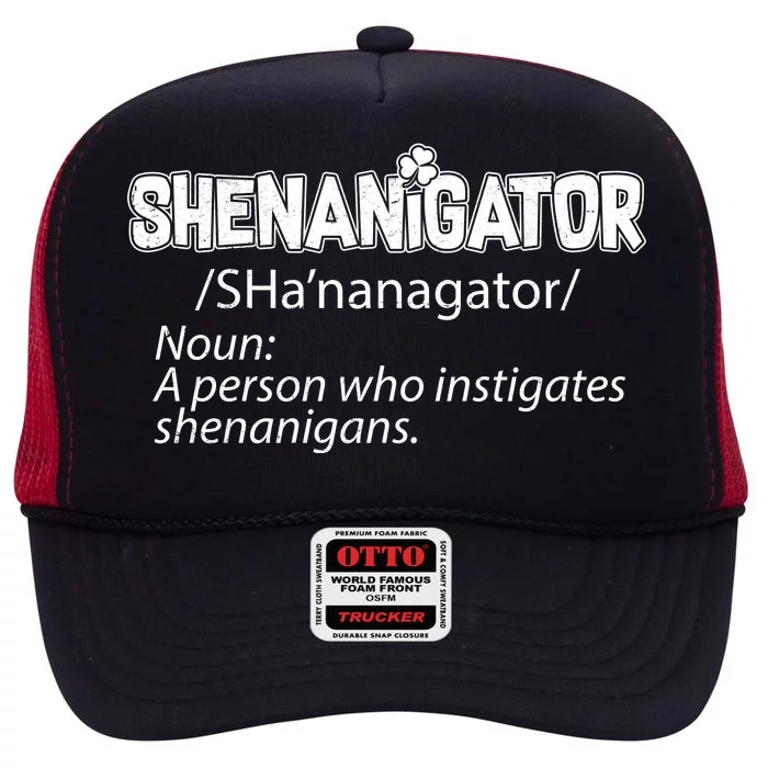 Shenanigator Funny St. Patrick's Day High Crown Mesh Trucker Hat