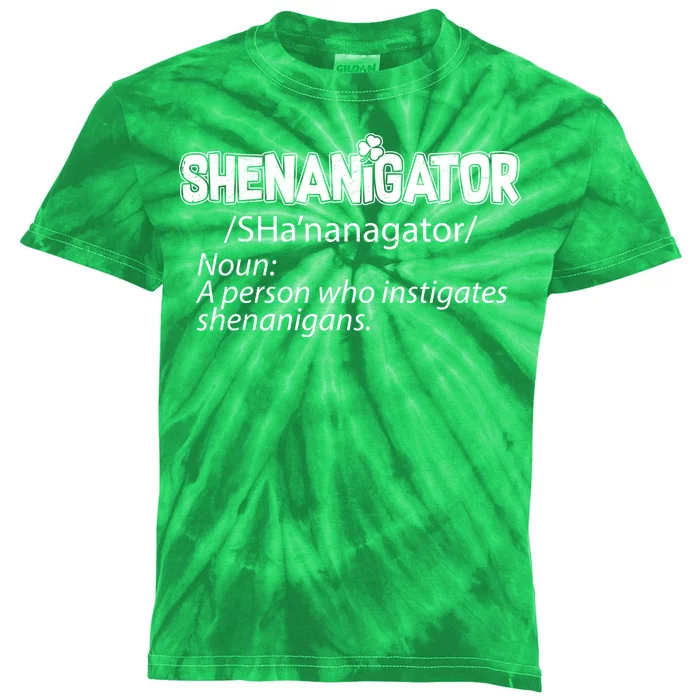 Shenanigator Funny St. Patrick's Day Kids Tie-Dye T-Shirt