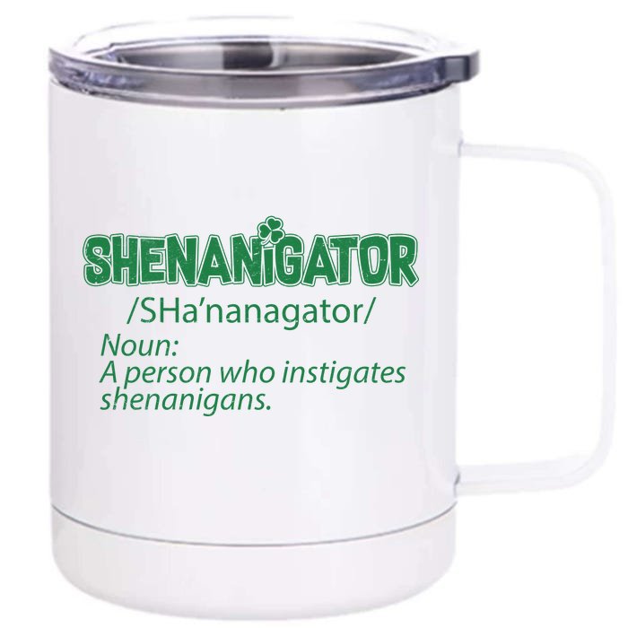 Shenanigator Funny St. Patrick's Day Front & Back 12oz Stainless Steel Tumbler Cup