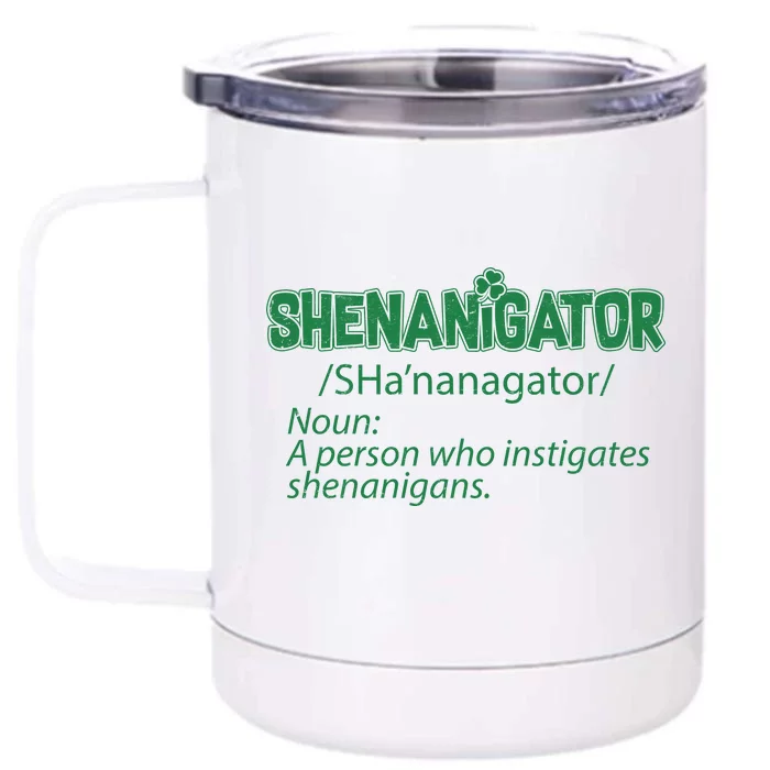 Shenanigator Funny St. Patrick's Day Front & Back 12oz Stainless Steel Tumbler Cup