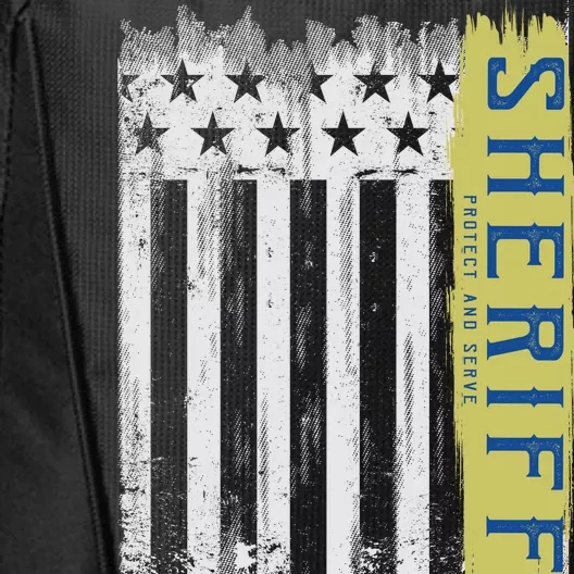 Sheriff American Flag Protect And Serve City Backpack