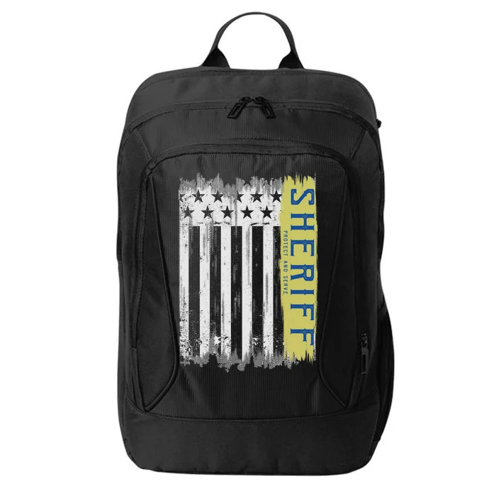 Sheriff American Flag Protect And Serve City Backpack