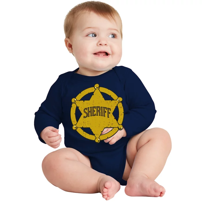 Sheriff Badge Baby Long Sleeve Bodysuit