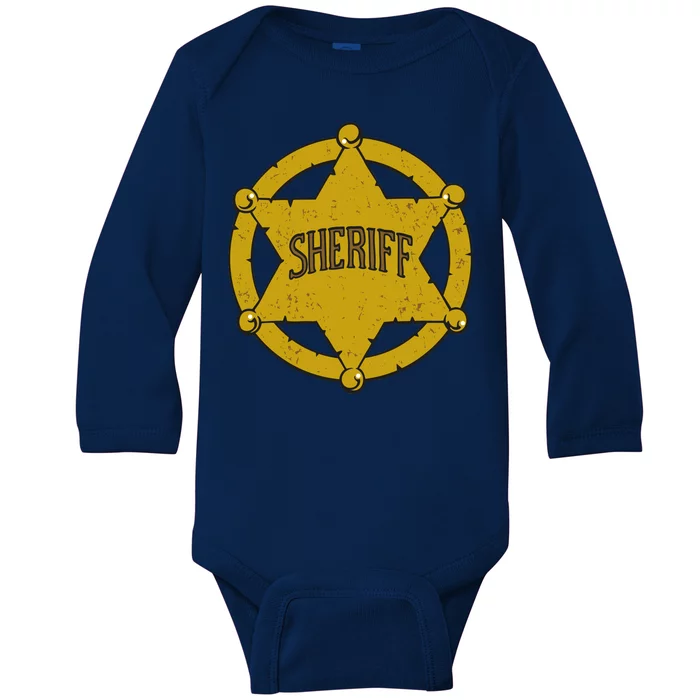 Sheriff Badge Baby Long Sleeve Bodysuit