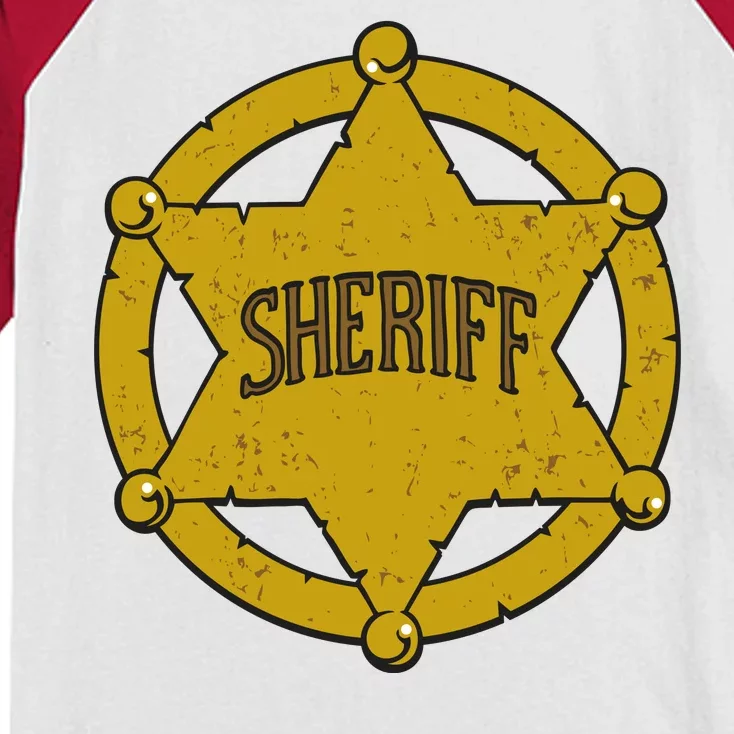 Sheriff Badge Kids Colorblock Raglan Jersey