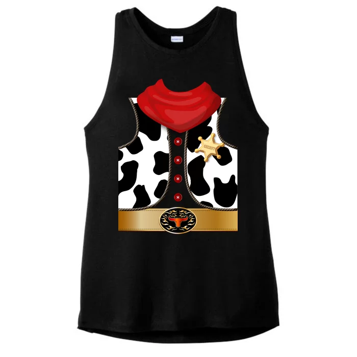 Sheriff Cowboy Costume Ladies Tri-Blend Wicking Tank