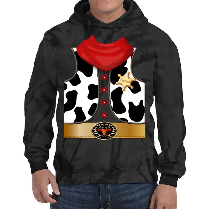 Sheriff Cowboy Costume Tie Dye Hoodie