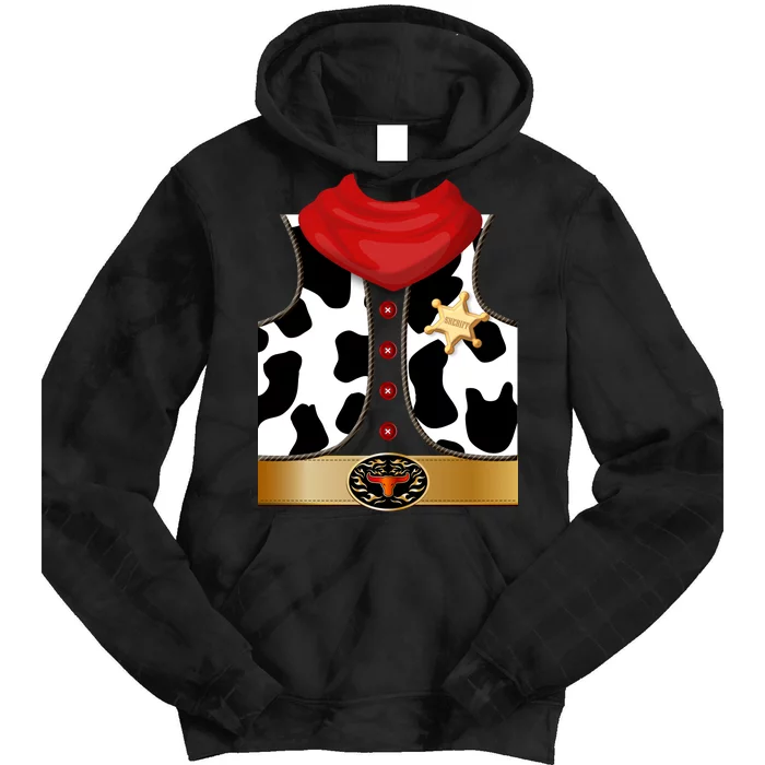 Sheriff Cowboy Costume Tie Dye Hoodie