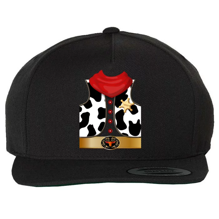 Sheriff Cowboy Costume Wool Snapback Cap