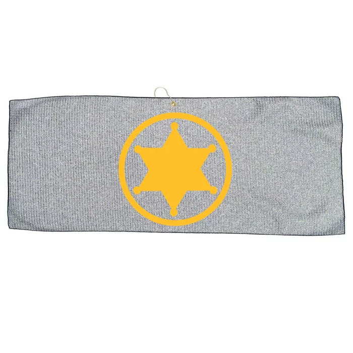 Sheriff Star Large Microfiber Waffle Golf Towel