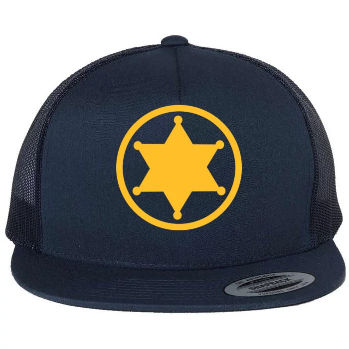 Sheriff Star Flat Bill Trucker Hat