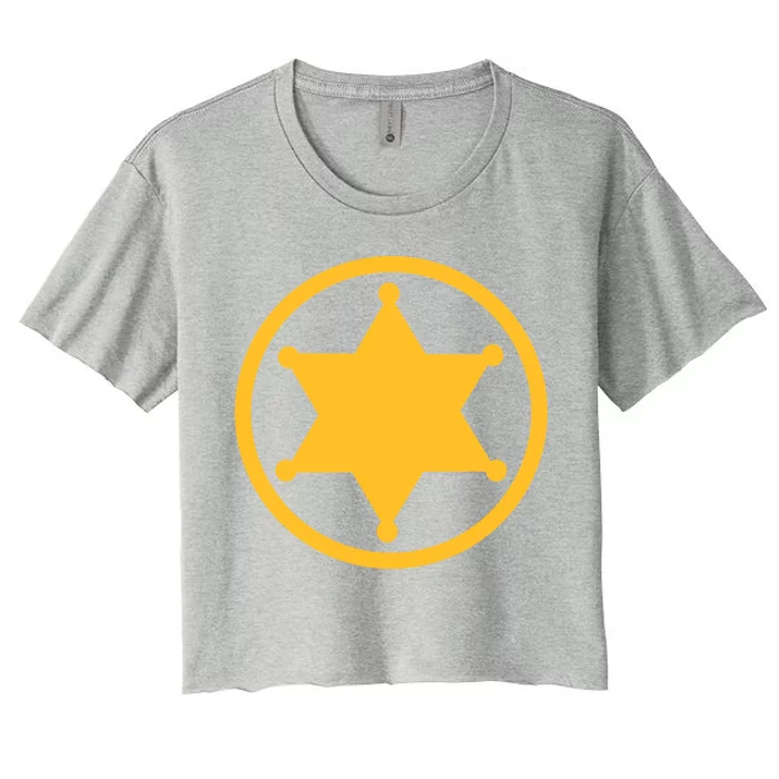 Sheriff Star Women's Crop Top Tee