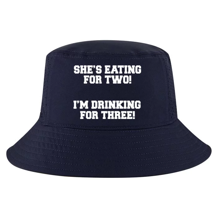 She's Eating For Two I'm Drinking For Three Cool Comfort Performance Bucket Hat