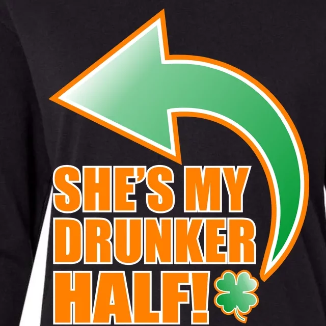 She's My Drunker Half Funny St. Patrick's Day Drinking Womens Cotton Relaxed Long Sleeve T-Shirt