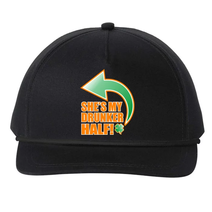 She's My Drunker Half Funny St. Patrick's Day Drinking Snapback Five-Panel Rope Hat