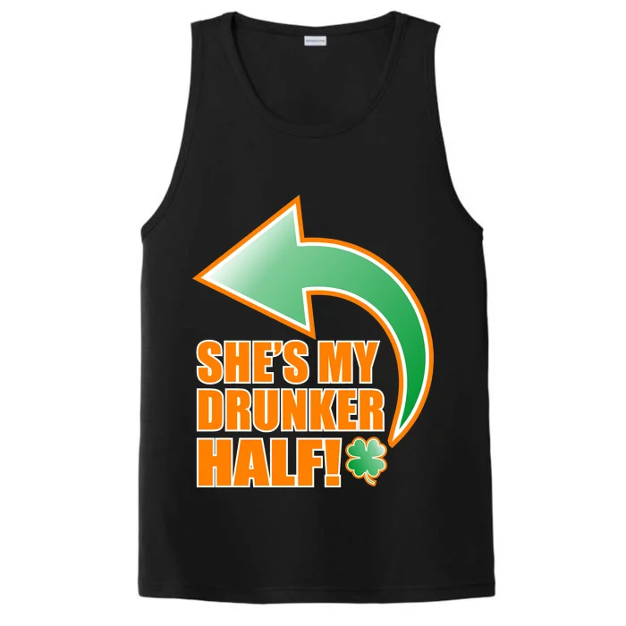 She's My Drunker Half Funny St. Patrick's Day Drinking Performance Tank