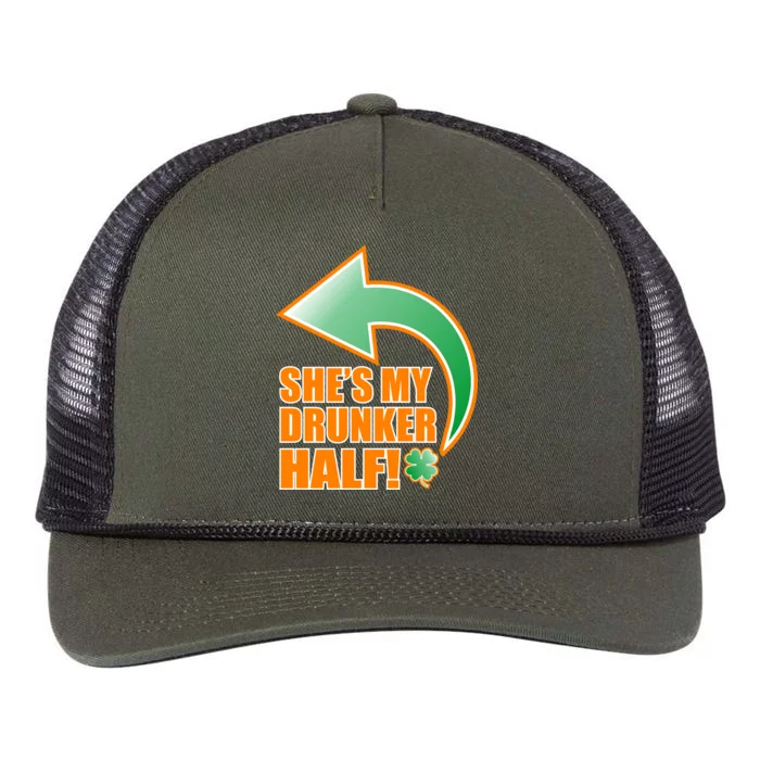 She's My Drunker Half Funny St. Patrick's Day Drinking Retro Rope Trucker Hat Cap