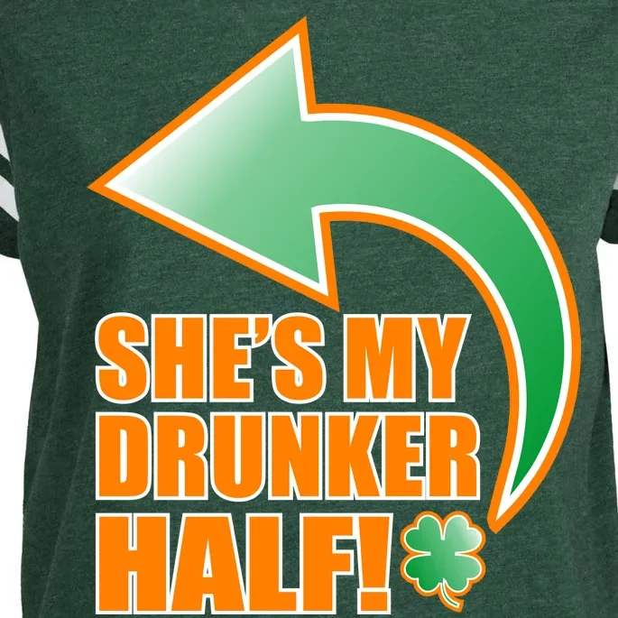 She's My Drunker Half Funny St. Patrick's Day Drinking Enza Ladies Jersey Football T-Shirt