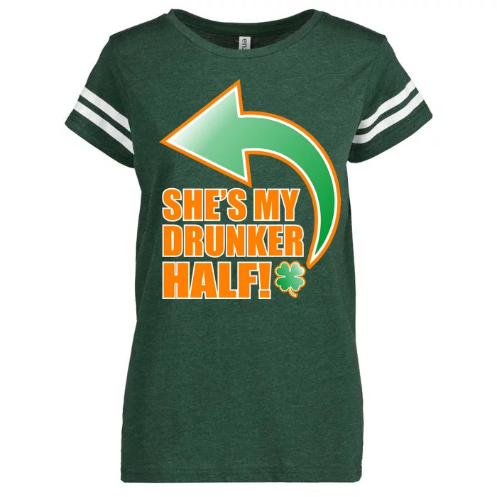 She's My Drunker Half Funny St. Patrick's Day Drinking Enza Ladies Jersey Football T-Shirt