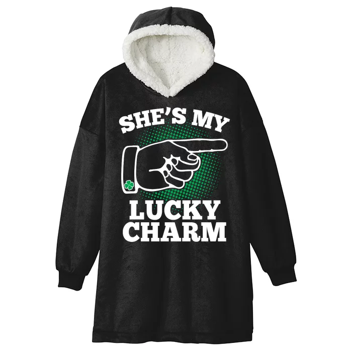 She's My Lucky Charm St Patrick's Day Matching Couples Hooded Wearable Blanket