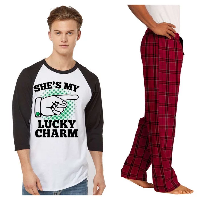 She's My Lucky Charm St Patrick's Day Matching Couples Raglan Sleeve Pajama Set