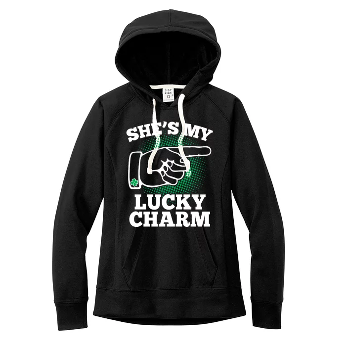 She's My Lucky Charm St Patrick's Day Matching Couples Women's Fleece Hoodie