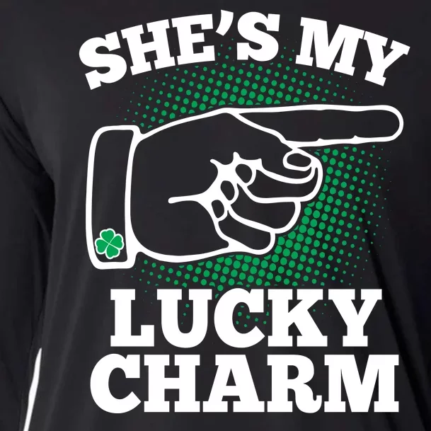 She's My Lucky Charm St Patrick's Day Matching Couples Cooling Performance Long Sleeve Crew