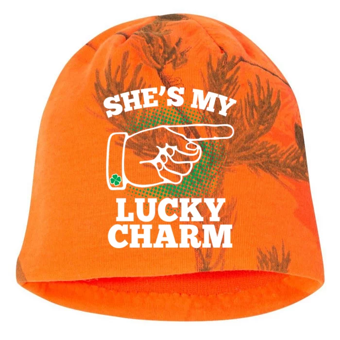 She's My Lucky Charm St Patrick's Day Matching Couples Kati - Camo Knit Beanie