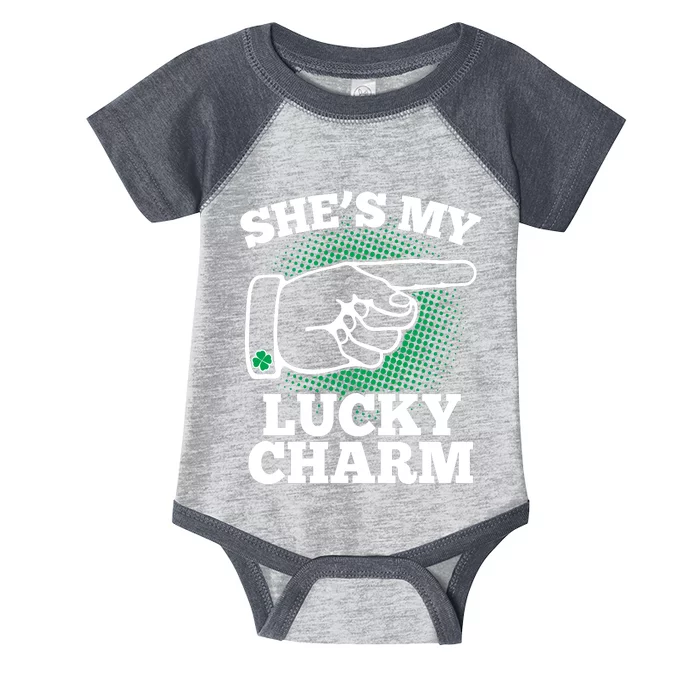 She's My Lucky Charm St Patrick's Day Matching Couples Infant Baby Jersey Bodysuit