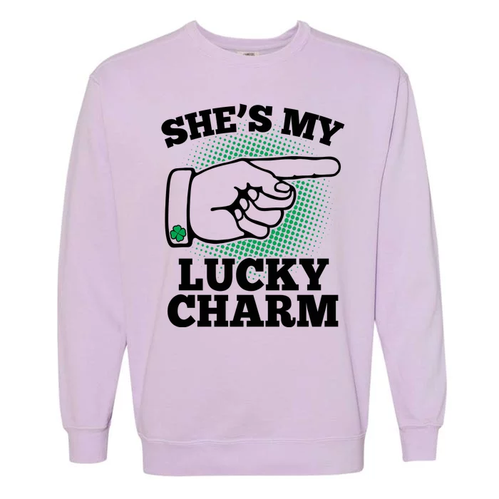 She's My Lucky Charm St Patrick's Day Matching Couples Garment-Dyed Sweatshirt