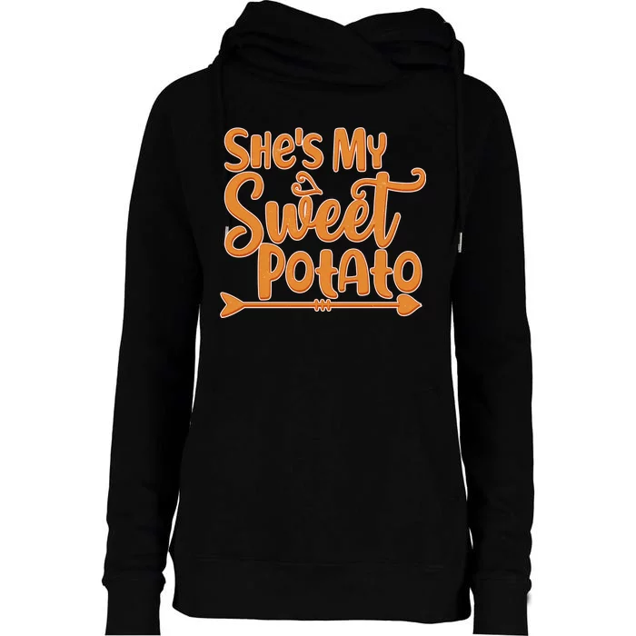 She's My Sweet Potato Womens Funnel Neck Pullover Hood