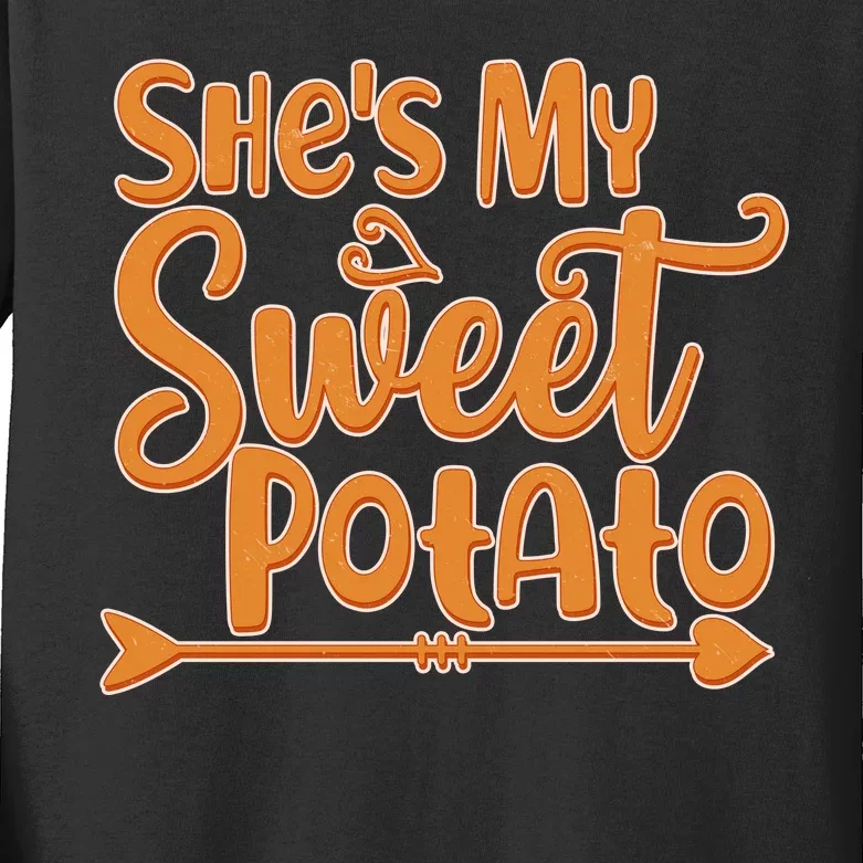 She's My Sweet Potato Kids Long Sleeve Shirt