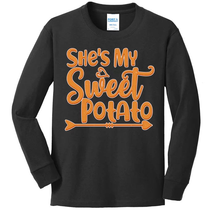 She's My Sweet Potato Kids Long Sleeve Shirt