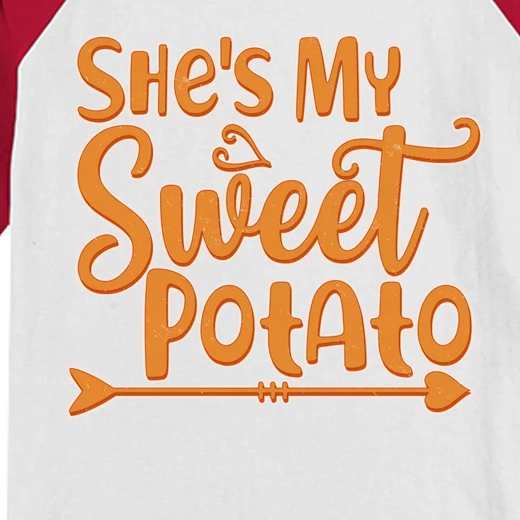 She's My Sweet Potato Kids Colorblock Raglan Jersey