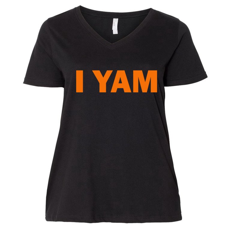 She's My Sweet Potato I YAM Matching Couples Women's V-Neck Plus Size T-Shirt