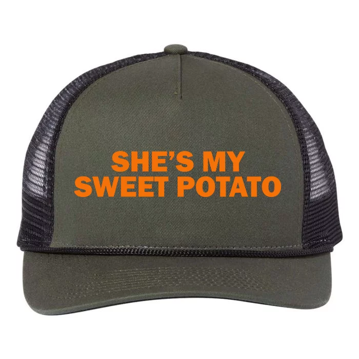 She's My Sweet Potato Matching Couples Retro Rope Trucker Hat Cap