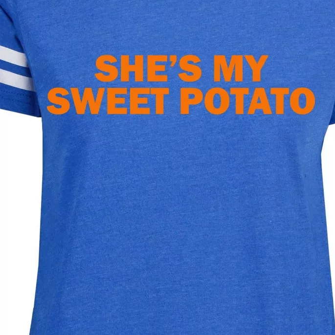 She's My Sweet Potato Matching Couples Enza Ladies Jersey Football T-Shirt