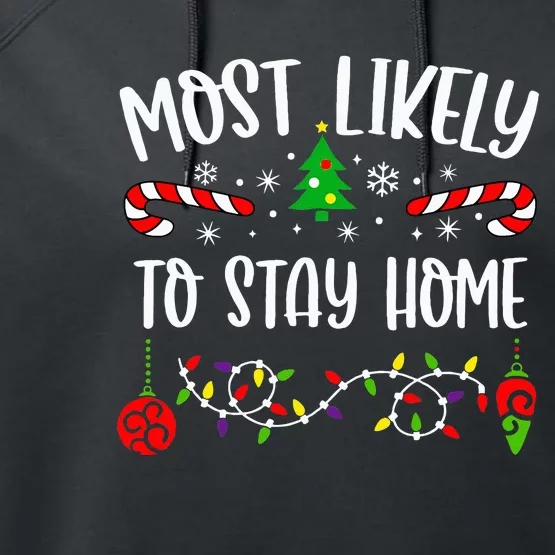 Stay Home for Christmas Hilarious Family Holiday Gift Performance Fleece Hoodie