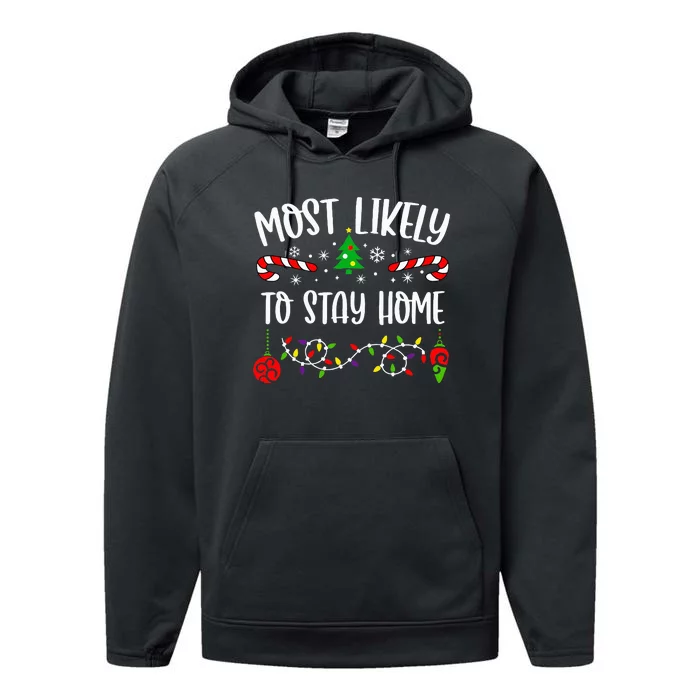 Stay Home for Christmas Hilarious Family Holiday Gift Performance Fleece Hoodie