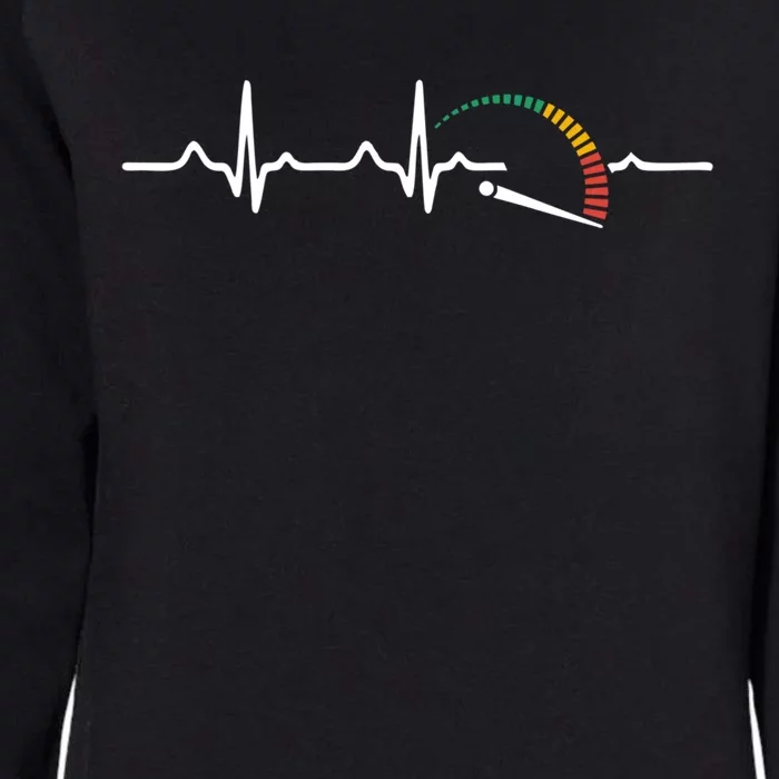 Speedometer Heartbeat Funny Auto Mechanic Car Lover Gift Womens California Wash Sweatshirt