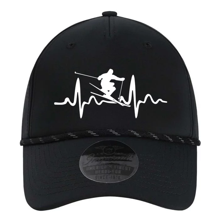 Ski Heartbeat Funny Vintage Skiing Skier Adventure Graphic Gifts Performance The Dyno Cap