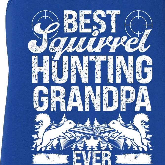 Squirrel Hunting Fathers Day For Squirrel Hunter Grandpa Gift Women's Racerback Tank