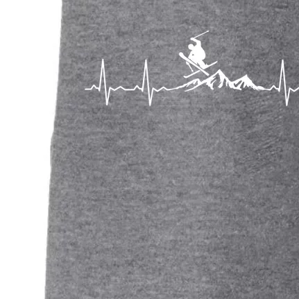 Skiing Heartbeat Funny Gift For Ski Lovers Meaningful Gift Doggie 3-End Fleece Hoodie