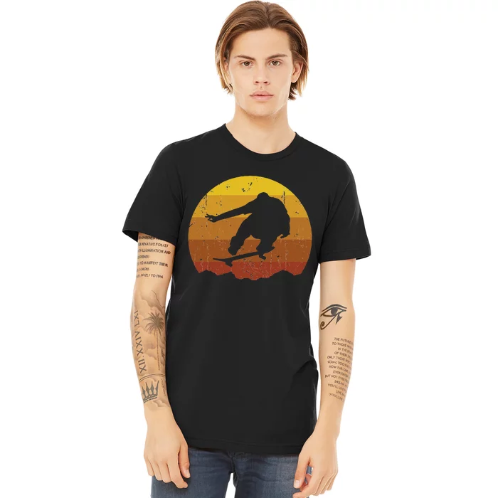 Skaters Having Fun Retro Sunset Skateboard Gift N Skaters Premium T-Shirt