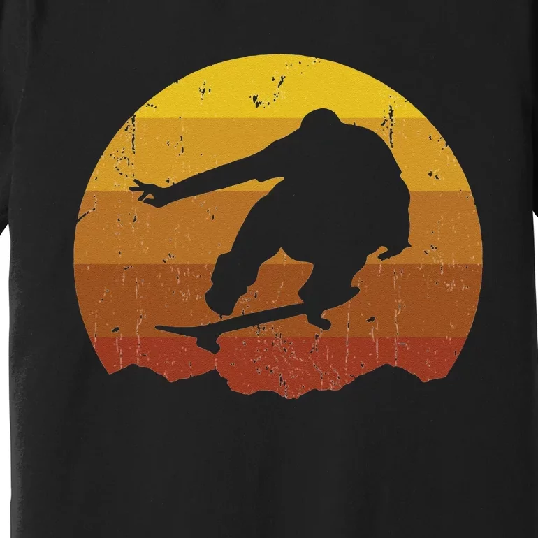 Skaters Having Fun Retro Sunset Skateboard Gift N Skaters Premium T-Shirt