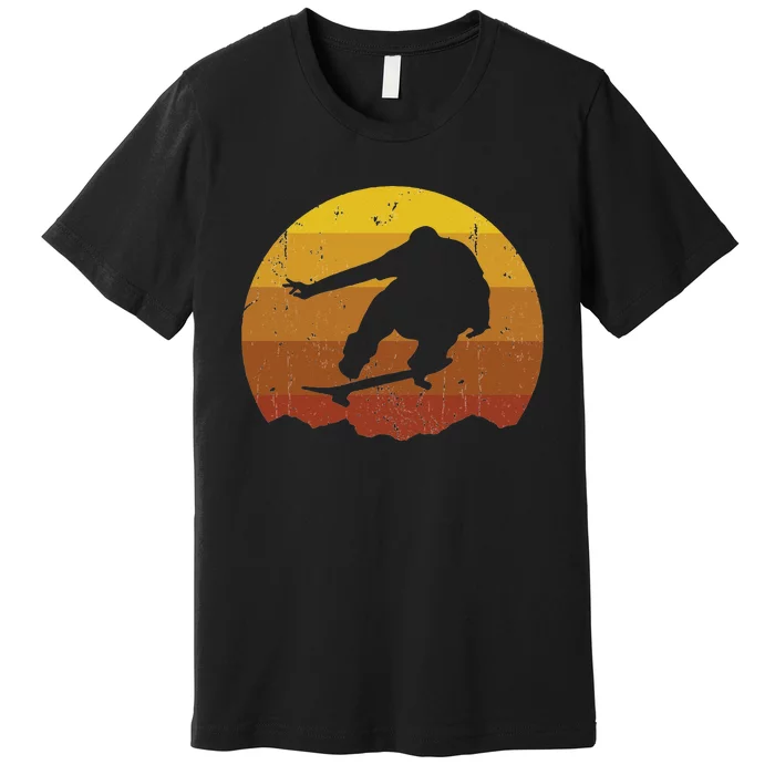 Skaters Having Fun Retro Sunset Skateboard Gift N Skaters Premium T-Shirt