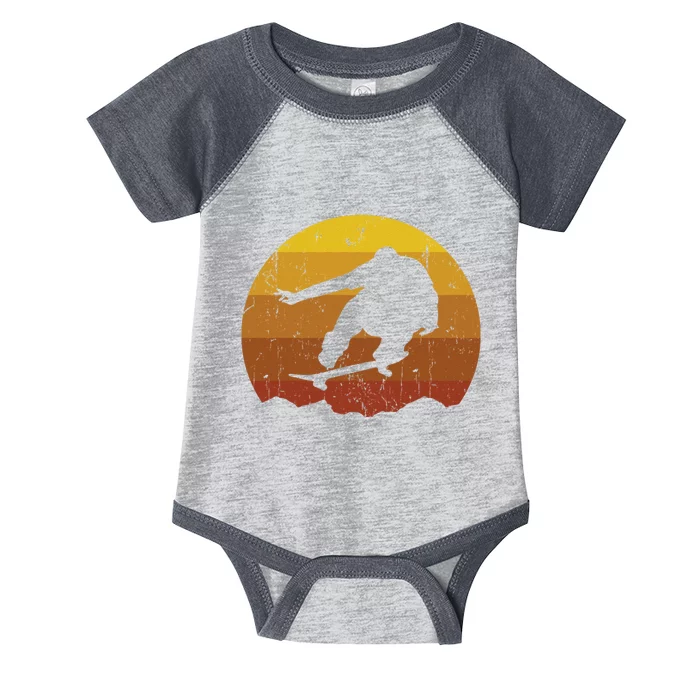 Skaters Having Fun Retro Sunset Skateboard Gift N Skaters Infant Baby Jersey Bodysuit