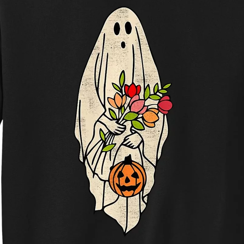 Spooky Halloween Floral Ghost Sweatshirt