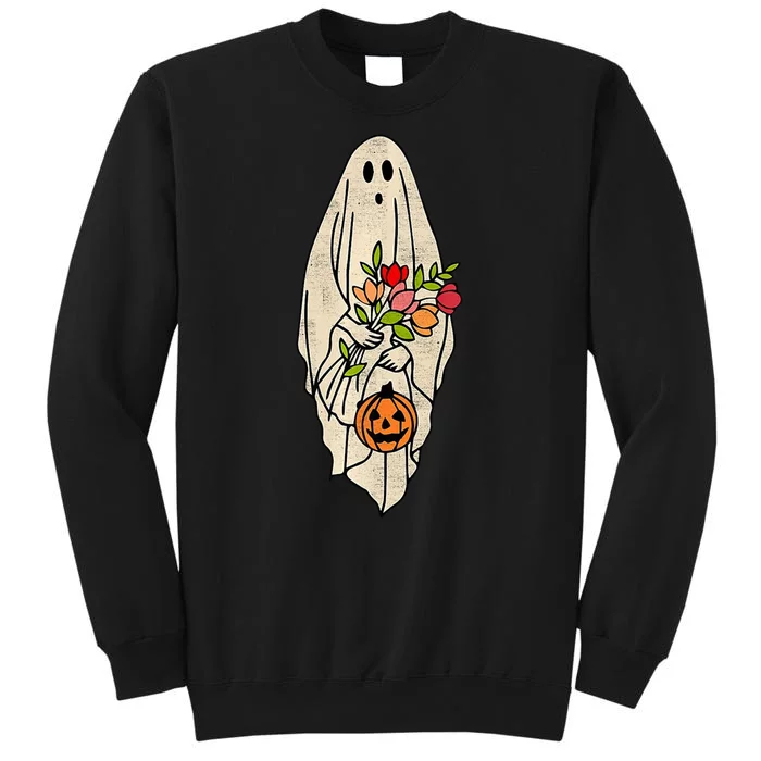 Spooky Halloween Floral Ghost Sweatshirt